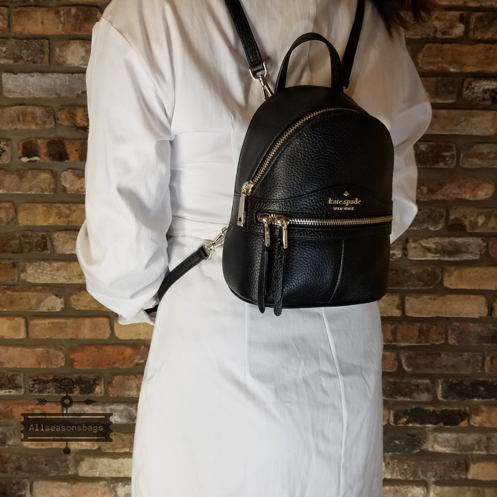 Kate spade MINI Karina Backpack Black VERY SMALL - Picture 8 of 11